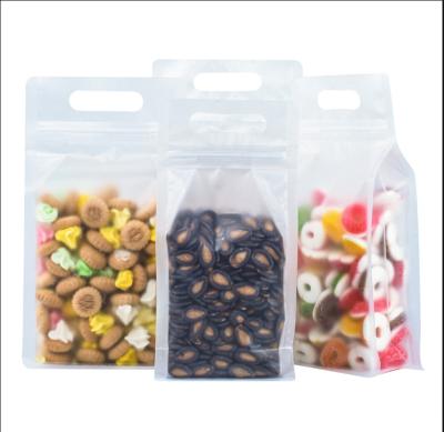 China 2020 Shock Resistance Best Seller Customized Printing Eight Sided Clear Plastic Ziplock Frosted Resealable Bags For Food Packaging for sale