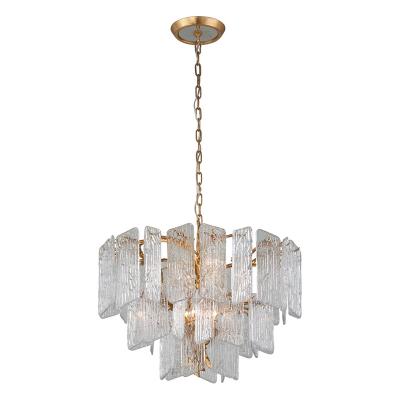 China Modern Post Modern Home Decor Metal Lamps Modern Home Bedroom Living Room Hotel Style Chandelier Piemonte Glass Chandelier for sale