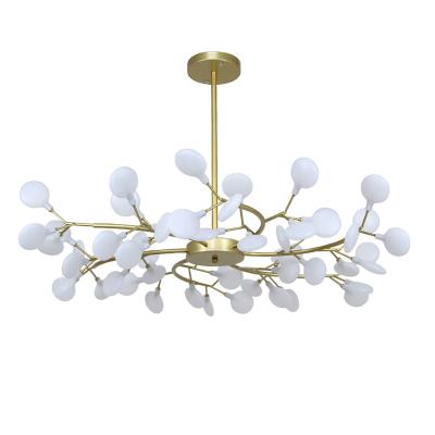 China Modern style hotel restaurant living room bedroom metal PVC light luxury chandeliers for sale