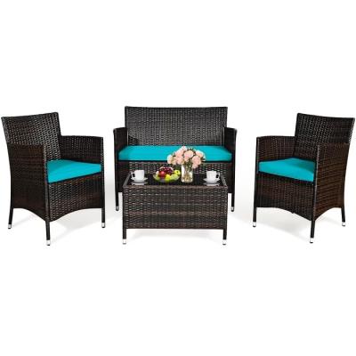 China High Quality Outdoor Furniture 4pcs Modern Hot Sale Rattan Furniture Garden Sofa Set for sale