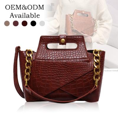 China AZB377 Fashion Large Capacity Women Cross - Body Shoulder Bag Crocodile Messenger Luxury 2 Pieces Handbag Set for sale