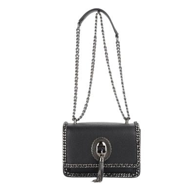 China Fashion 8478 Wholesale Price Fashion Black Color Hardware Strap PU Shoulder Bag Long for sale