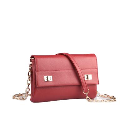 China Wholesale Fashion 3683 Burgundy Lady Cross - Body Leather Bag for sale