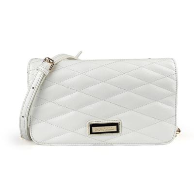 China Leisure 6977 Paparazzi Brand Wholesale Stitched Beauty White Women's Leather Messenger Bag for sale