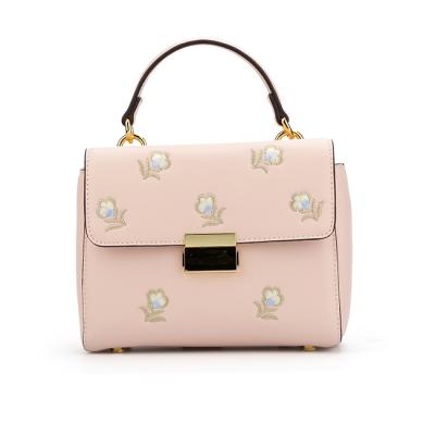 China Fashion 7405 2021 spring summer embroidery customize brand mini lady bag faux leather satchel women purse purse for sale