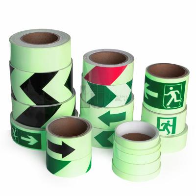 China Luminous Film Photoluminescent Self Adhesive Vinyl Glow In The Dark Vinyl Film Luminous Reflective Tape for sale