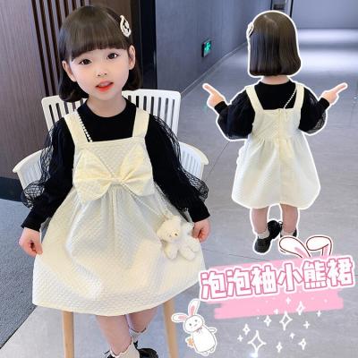 China SXCCYH anti-static girls dress 2022 spring children's foreign style princess year dress spring costume new the first fashionable children's dress for sale