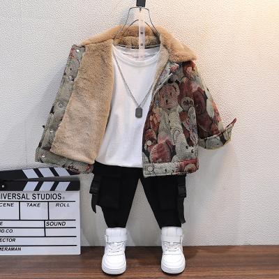 China CCYH Viable Children's Wear 2021 Autumn and Winter New Children's Coat Boys' Korean Plush Thickened Jacket for sale