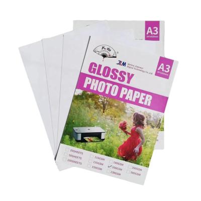 China Instant Dry A3 200g excellent inkjet printing cast coated glossy photo paper for sale