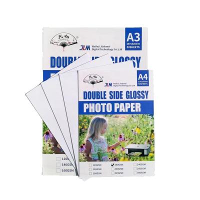 China Instant Dry Instant Dry A4  Size 180g Double Side Glossy Cast Coated Inkjet Photo Paper for sale