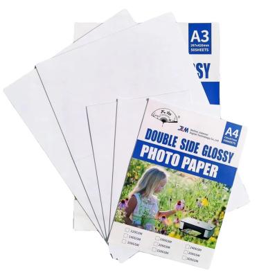 China Instant Dry A4  Size Double Side High Glossy Cast Coated Inkjet Photo Paper for sale