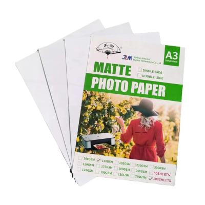 China Instant Dry Professional 140g A3 Inkjet Photographic Cast Coated Double-Sided Matte Photo Paper for sale