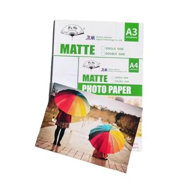 China Instant Dry High Quality A4 120g Cast Coated Double Side Matte Photo Paper for Inkjet Printer for sale