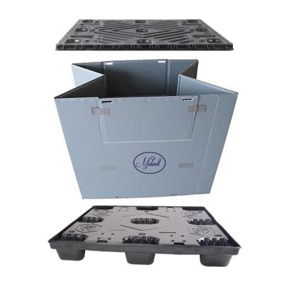 China Stackable Plastic Foldable Sleeve Box Foldable Pallet Honeycomb Panel Container with factory price for sale for sale