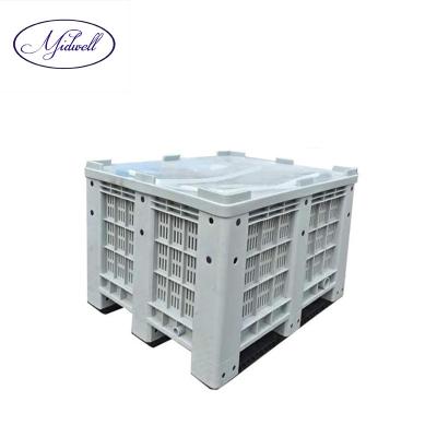 China Bulk Pallet Box Heavy Duty Ventilated Stackable Plastic Pallet Box Heavy Duty Ventilated Stackable Plastic Pallet Box With Lid Factory Price For Sale for sale