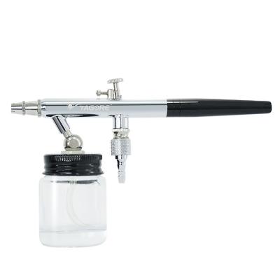 China Dual Paint Gun Action Airbrush With Glass Jar Airbrush Easy Use Beauty Machine Moisturizing Oxygen Injector Makeup Airbrush 20CC for sale