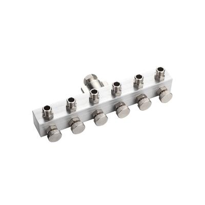 China Airbrush Accessories 6 Way Airbrush Compressor Diverter Valve Stainless Steel Control Valve Single Trachea Dispenser TM-6 for sale