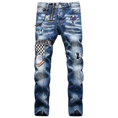 China Wholesale Breathable Running Jeans Men High Street Casual Men Jeans Style Ripped Distressed Distressed Jeans Men for sale