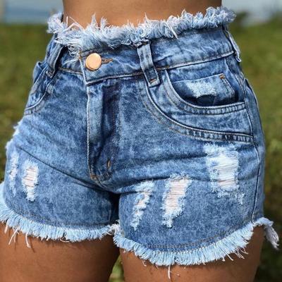 China Breathable Custom OEM/ODM Distressed Tassel Hot Ladies Jeans Mujer Women Denim Short Pants Jean Shorts for sale