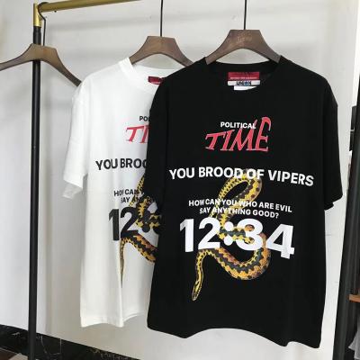 China Breathable Drop Shipping Tshirts RRR-123 Scepter Viper Print Mens Womens Retro Vintage Short Sleeve Tees Loose High Street T-shirt for sale