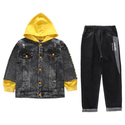 China Wholesale Breathable Patchwork Button Denim Jackets Suit Girls Boys Kids Jeans Jacket for sale