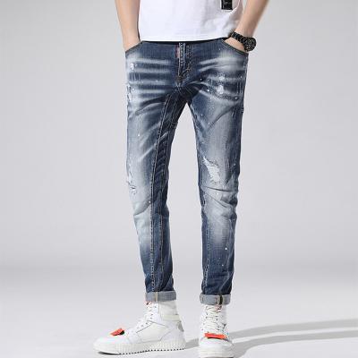 China Wholesale Breathable Odm Gradient New OEM Jeans For Men Washed Hole Plus Size Mens Jeans High Street Homme Jeans for sale