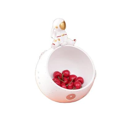 China Europe 2022 new astronaut cute creative semi circular main Nordic decoration living room ornaments storage dry fruit dish for sale