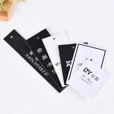 China High Quality Custom Recyled Brand Printed Die Cut Hang Tags Design Label 400gsm Color Coated Paper Hang Tags For Clothing Own Logo for sale