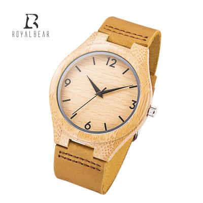 China Non-Specific Wholesale Handcrafted Wooden Original Watches With Band Logo Digital Design Your Own Wooden Custom Bamboo Watch for sale