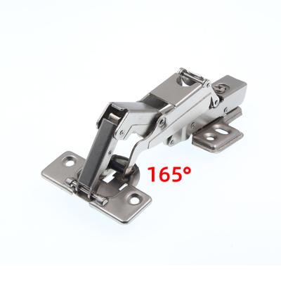 China Modern Cold Rolled Steel Two Way Soft Fit 3D End 165 Degree Corner Hinge Sideboard Cupboard Hinge for sale