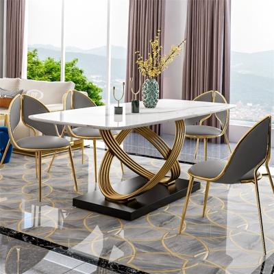 China Price Unveiled Best Rectangle Dining Furniture Modern Marble Dining Table And Chair for sale