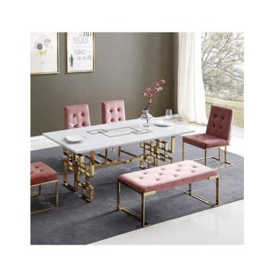 China Chinese modern marble dining table sets with chairs for kitchen dining room furniture for sale