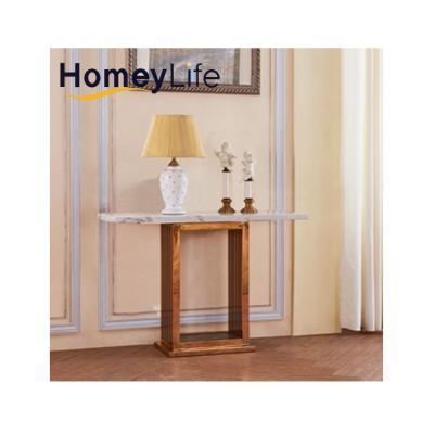 China Fixed High End Luxury European Style Marble Console Table For Home Living Room for sale