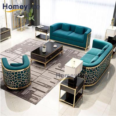 China Convertible Italian Stainless Steel Upholstered Chesterfield Sofa Modern Leather Living Room Sofas Set Furniture Luxury Sofa for sale