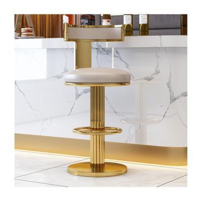 China Modern Design Metal Bar Back Furniture Modern Steel Base With Flattening Design Bar Chair for sale