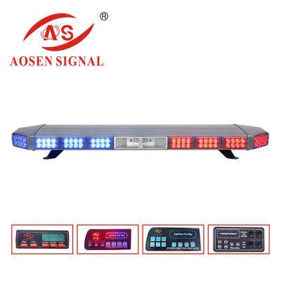 China Aluminum Alloy Signal Federal Police Light Bar With Siren Speaker Car Lights Flasher Light for sale