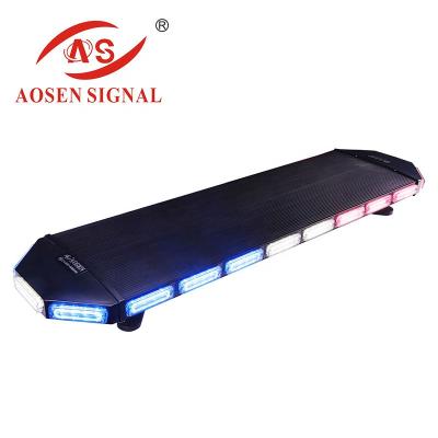 China Waterproof/Windproof/Dustproof Vehicle Emergency RYB Discolor LED Light Bar Police Light Bar with Siren and Speaker for sale