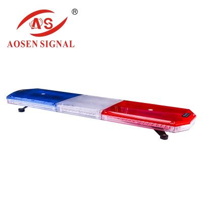 China PC + Aluminum Alloy Car Roof Light Bar LED Blue Red Warning Light Bar for sale