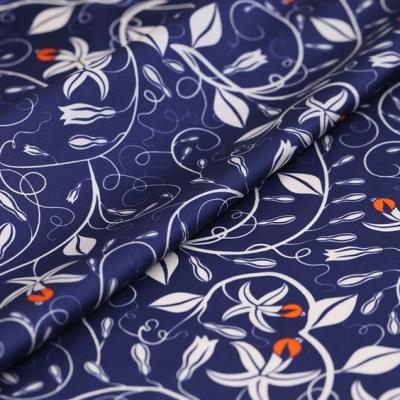 China Memory Luxury Dress Recycled Cotton Printed Polyester Fabric for sale