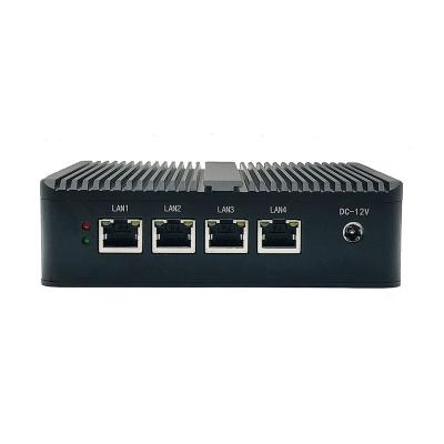 China Industrial Walking Skeleton Mini Computer N3540 2*USB 4*LAN MiniPC Pfsense Fanless Mini Pc Computer Router Firewall for sale