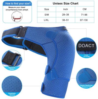 China Popular Neoprene Shoulder Stability Brace With Adjustable Pressure Pad Shoulder Support for sale