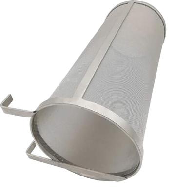 China Beer Brew Liquid Direct Wholesale Cartridge Stainless Steel Basket Filtration Custom Beer Filter With Hook for sale