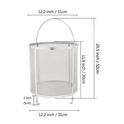 China Best Selling Stainless Steel Liquid Home Custom Basket Barrel Filtration Hopper Beer Brewing Dry Filter for sale