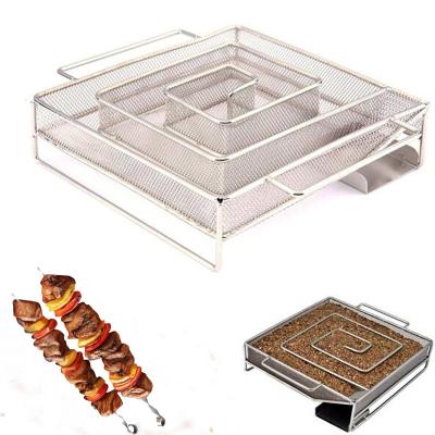 China Custom 304 Stainless Steel Cheap Price BBQ Pellet BBQ Grill Easily Cleaned Cold Smoke Generator For Food Smoking for sale