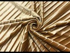 290GSM 93% Polyester Pleat Gold Velvet Upholstery Fabric For Lady‘S Skirt Golden