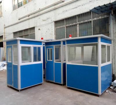 China Modern Lightweight Steel Outdoor Soundproof Booth Portable Police Site Sentry Box Portable Mobile PVC Kiosk for sale