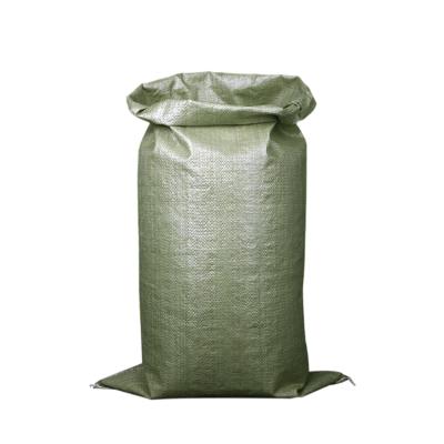 China Customized Recyclable Green Cheap Recyclable Grain Rice Flour Sack Building Materials PP Woven Sack Plastic Packaging for sale