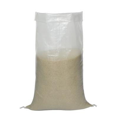 China 10kg 25kg 50kg White Color Clear Polypropylene Sack Moisture Proof Bags For Grains Rice Flour pp woven rice bag for sale