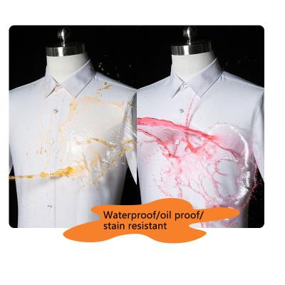 China Anti-pilling Shirt Men's Long Shirts Wrinkle Stain Shirt Men's Breathable Waterproof Stain-Proof Anti-dirt Resistant Casual Lined Men's Shirt for sale