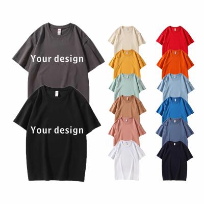 China Custom Anti-Wrinkle OEM/ODM T-shirt Printing Logo Men's T Shirt Oversized Plus Size Heavyweight 100% Cotton T Shirt For Men And Women for sale